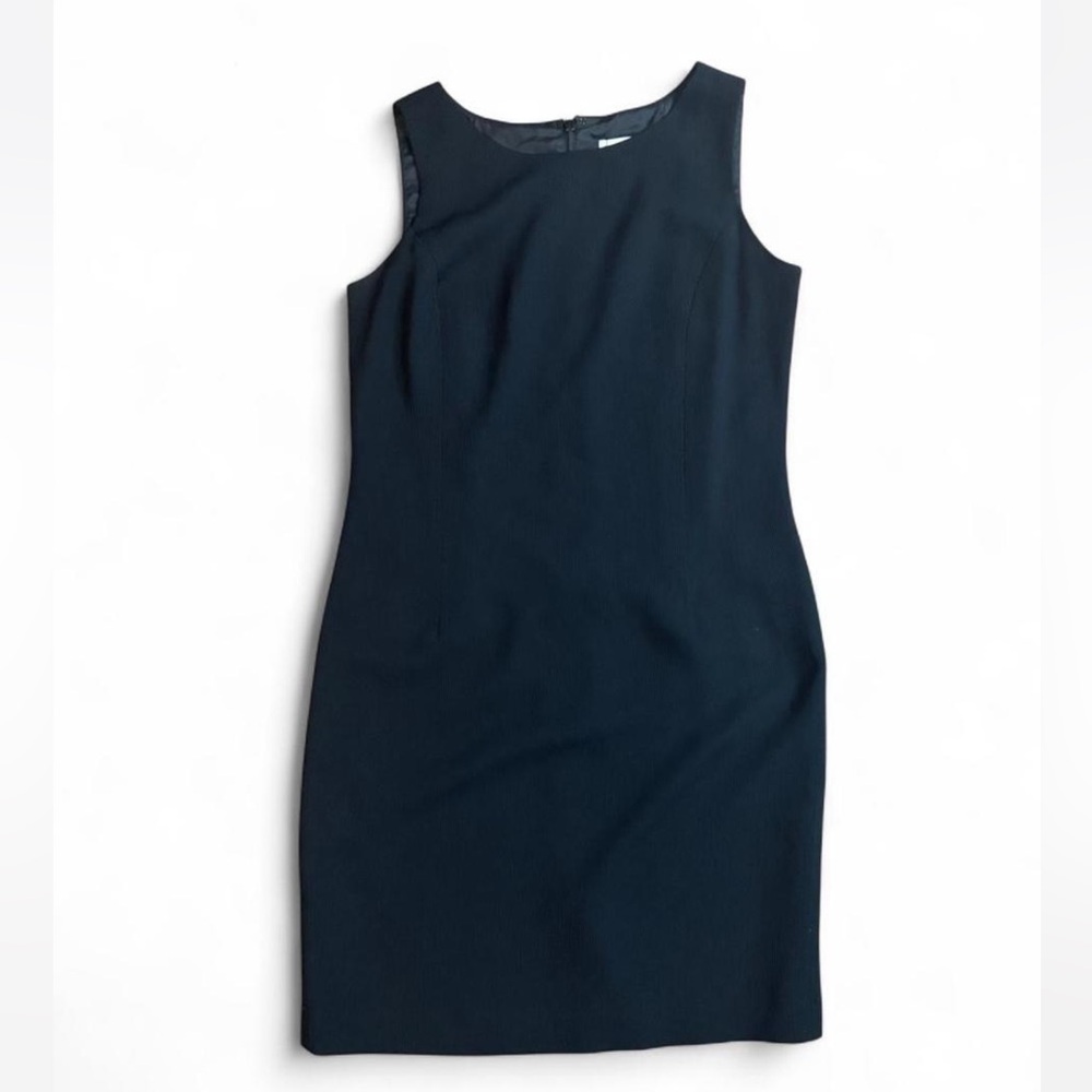 Garfield & Marks Black Micro Ribbed‎ Sheath Dress EUC